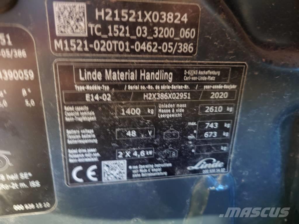 Linde E 14 Električni viljuškari