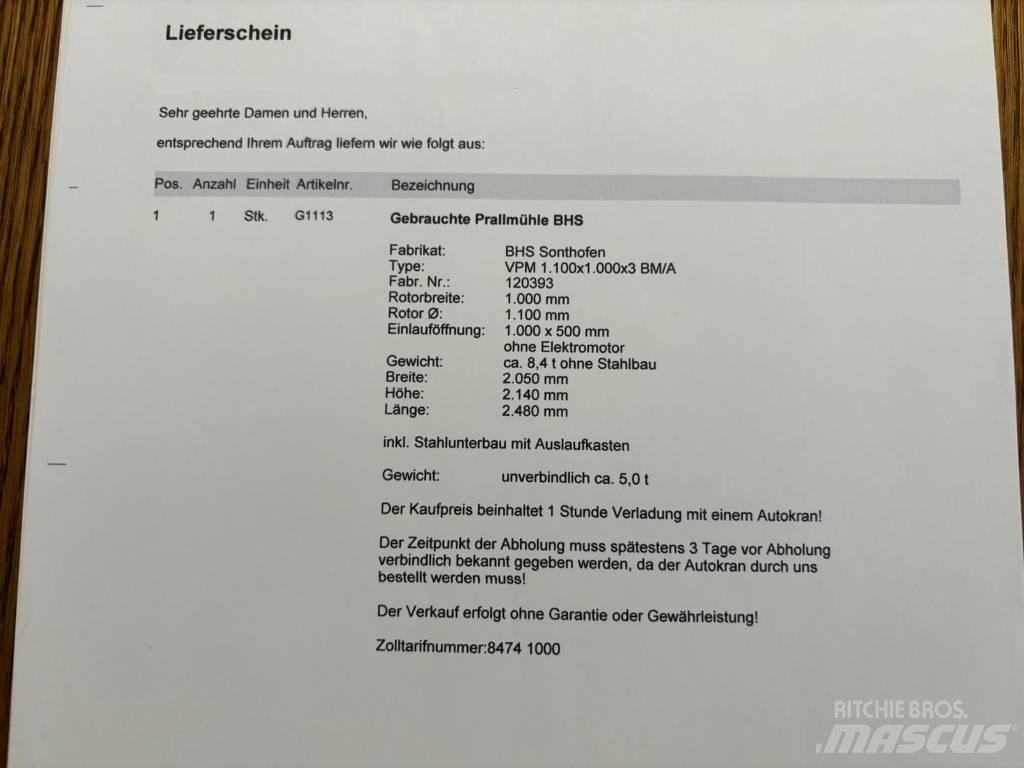 BHS VPM 1100x1000 Drobilice