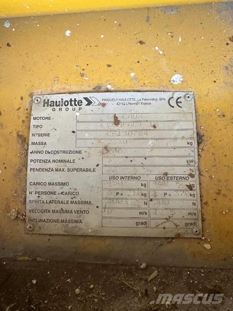 Haulotte Compact 10 Makazaste platforme