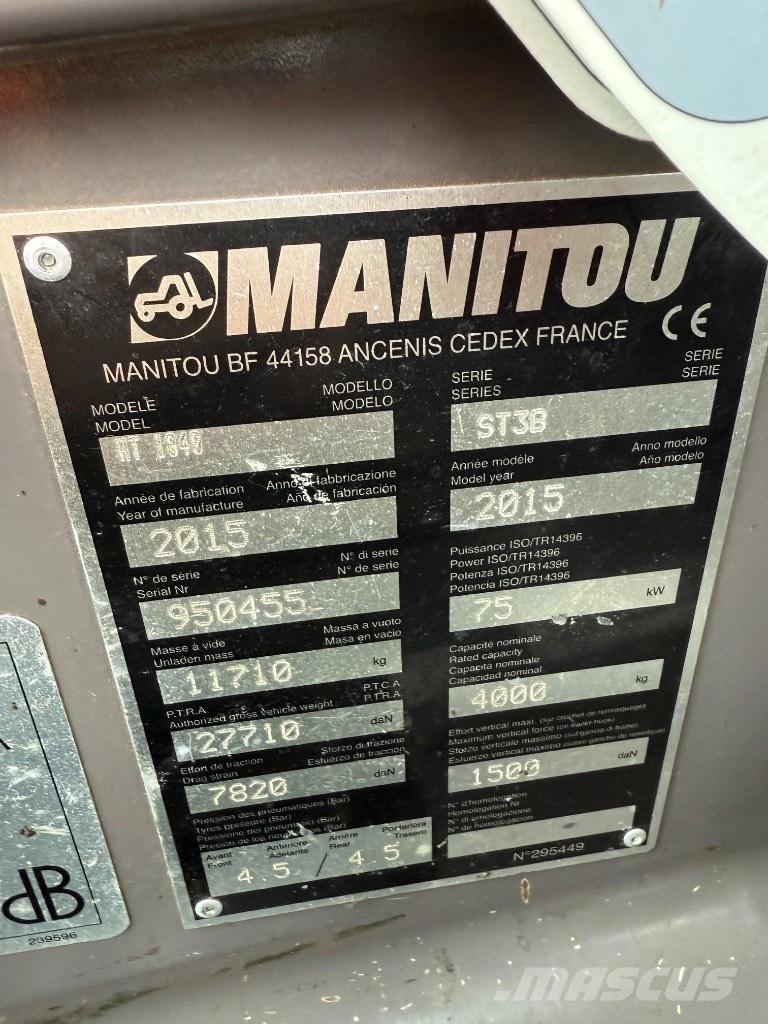 Manitou MT 1840 ST3B Teleskopski viljuškari