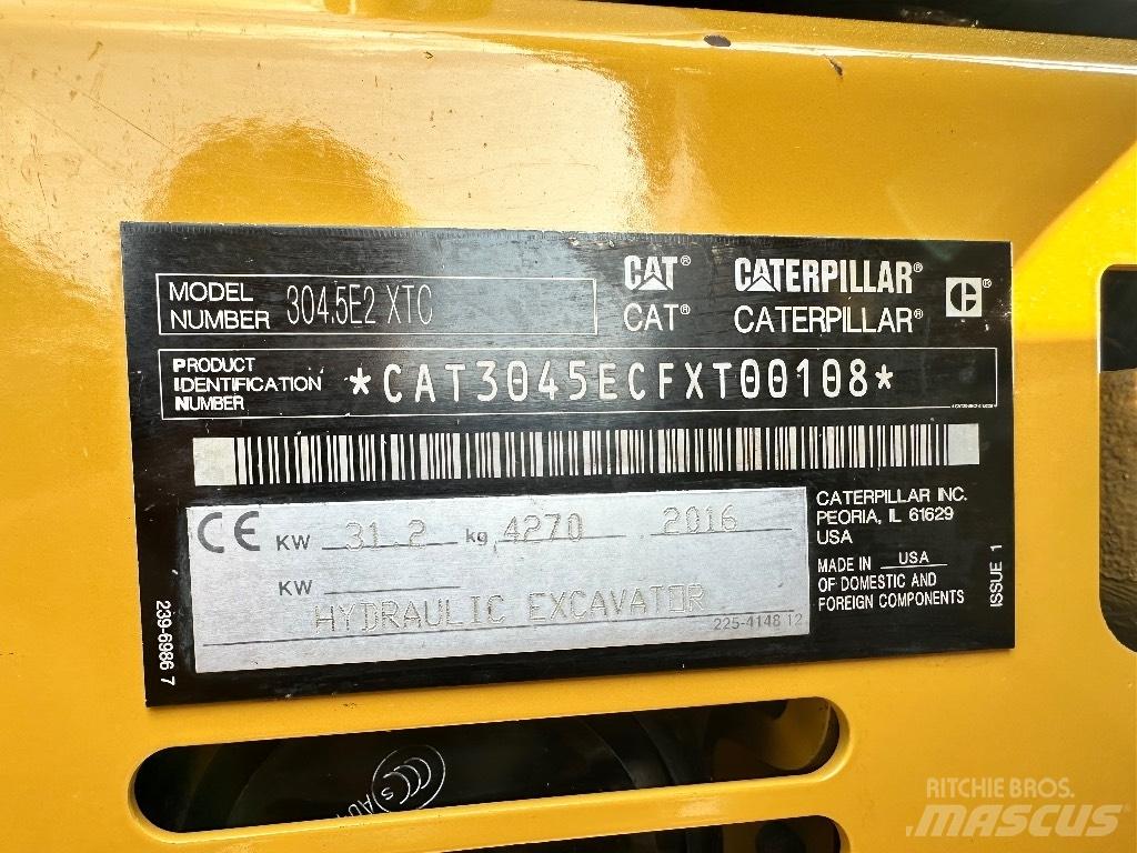 CAT 304.5 E2 XTC Mini bageri < 7t