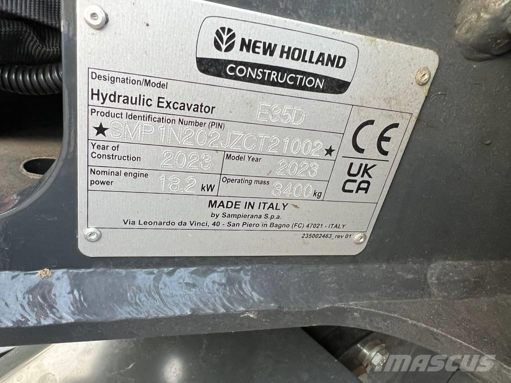 New Holland E 35 D Mini bageri < 7t