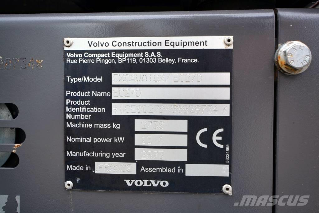 Volvo EC 27 D Mini bageri < 7t