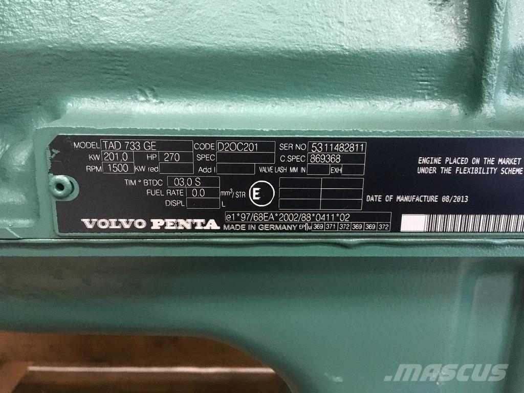 Volvo TAD733GE NEW Motori za građevinarstvo