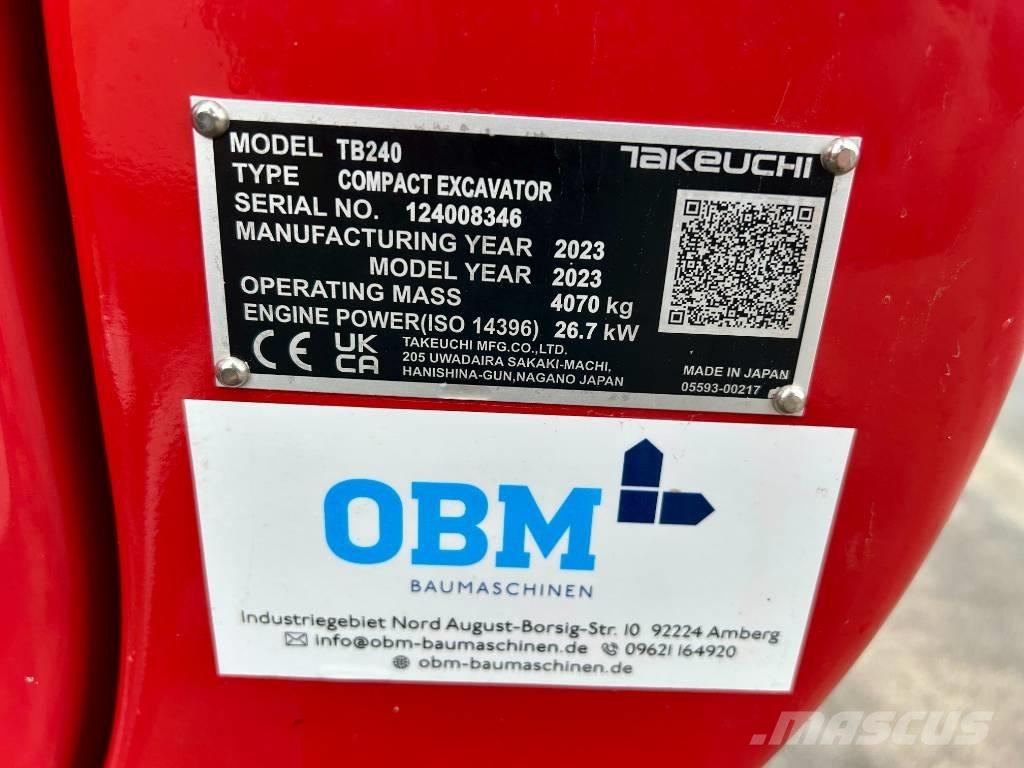 Takeuchi TB 240 Mini bageri < 7t