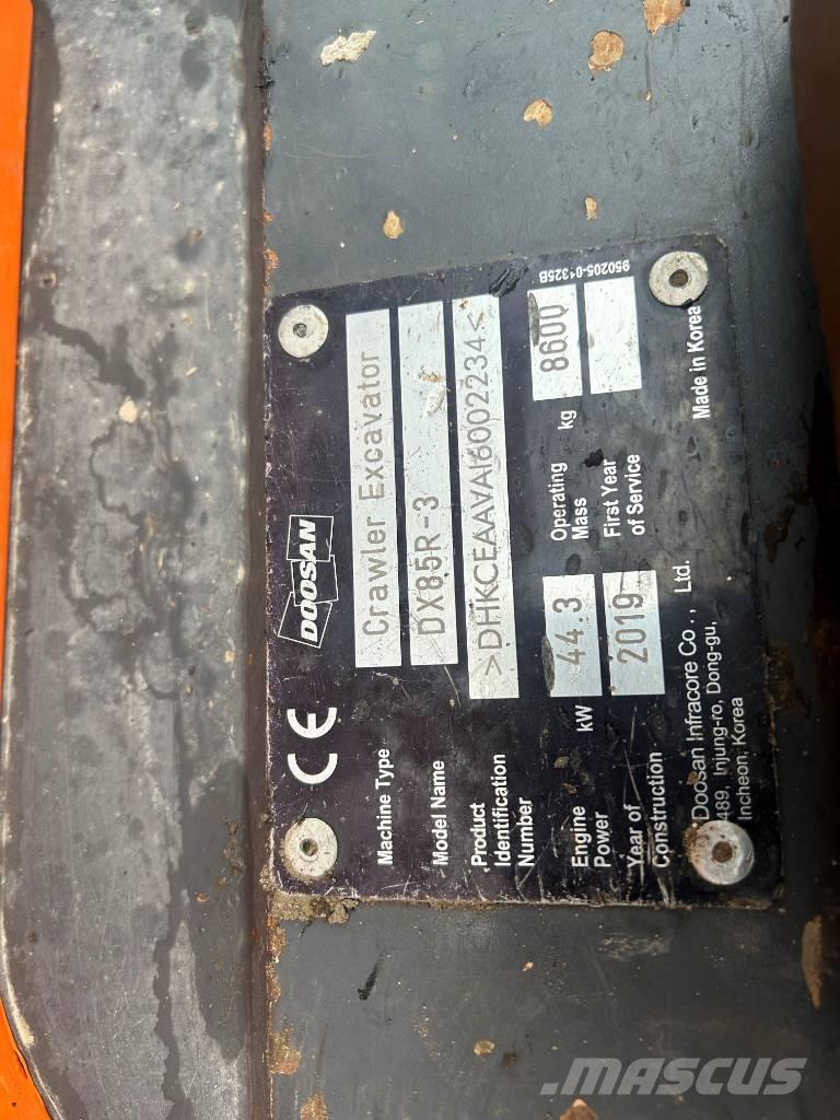 Doosan DX 85 R-3 Midi bageri 7t – 12t