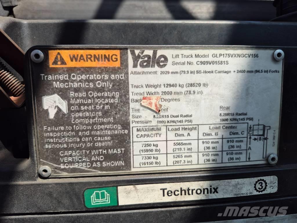 Yale GLP175VXNGCV156 Viljuškari - ostalo