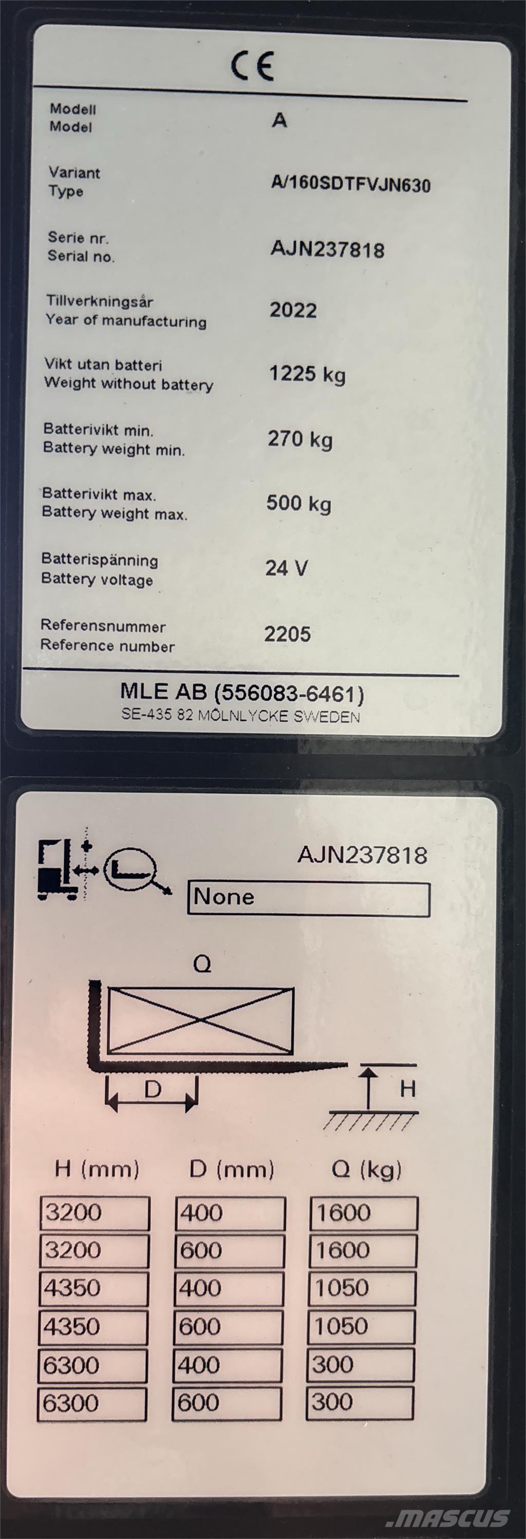 Atlet A160 Samopogonski ručni viljuškari