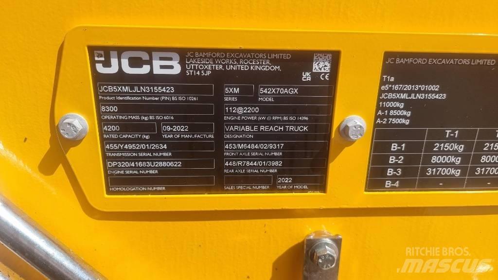 JCB 541-70 Agri Xtra Poljoprivredni teleskopski utovarivači