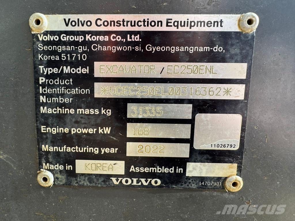 Volvo EC250ENL Bageri guseničari