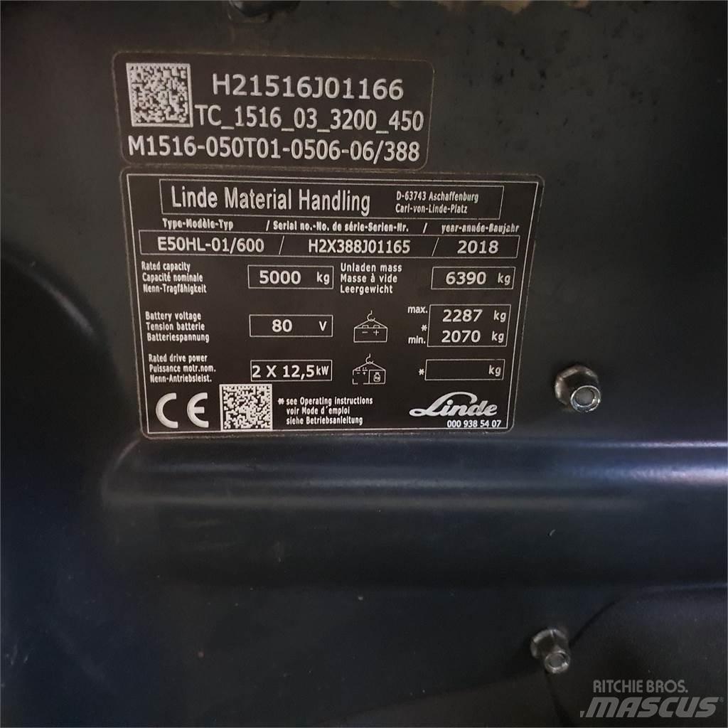 Linde E50/600HL Električni viljuškari