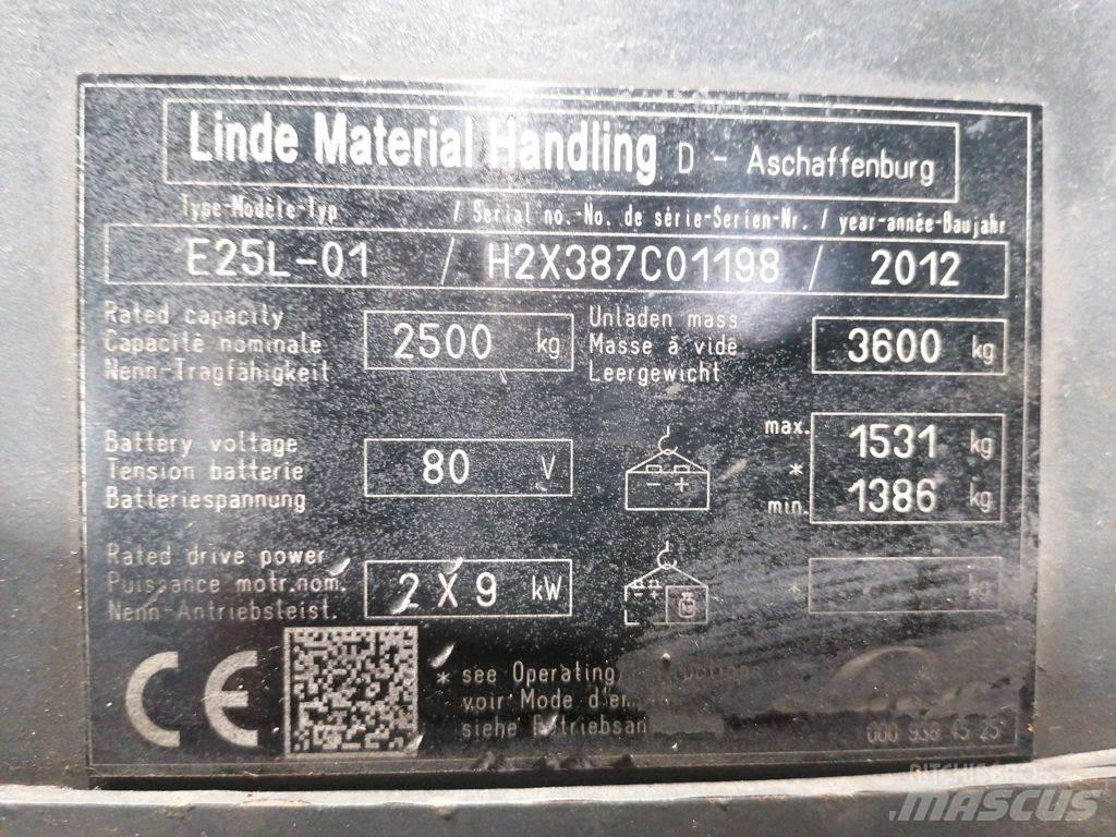 Linde E25L-01 Električni viljuškari