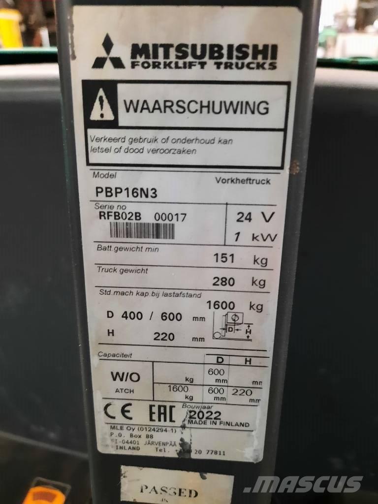 Mitsubishi PBP16N3 Nisko podizni električni viljuškar