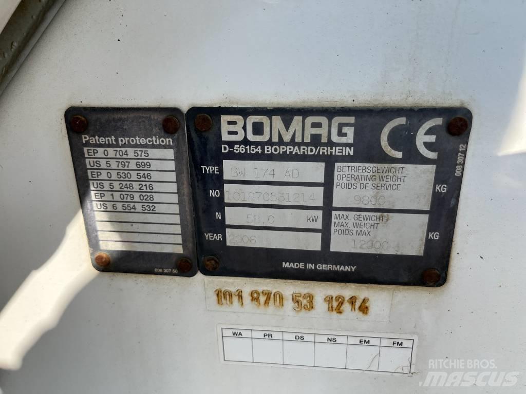 Bomag BW 174 AD Valjci sa duplim bubnjem