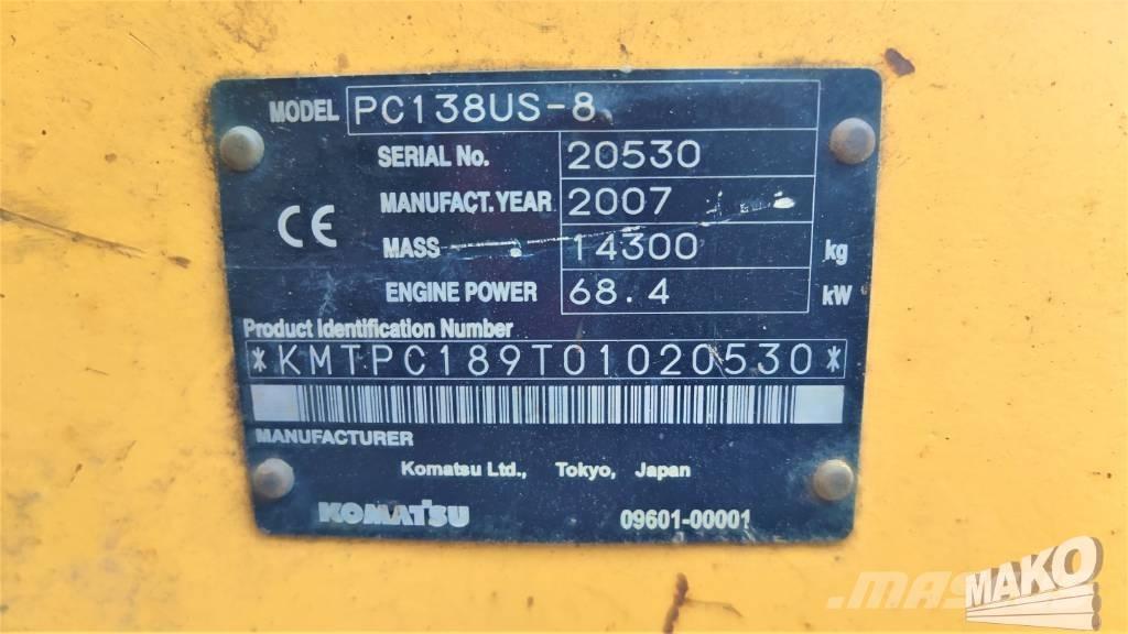 Komatsu PC 138 US-8 Bageri guseničari