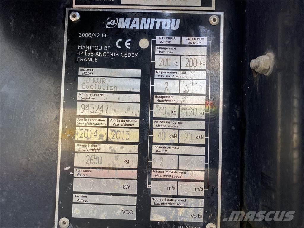 Manitou 100VJR Jarbolne penjajuće platforme