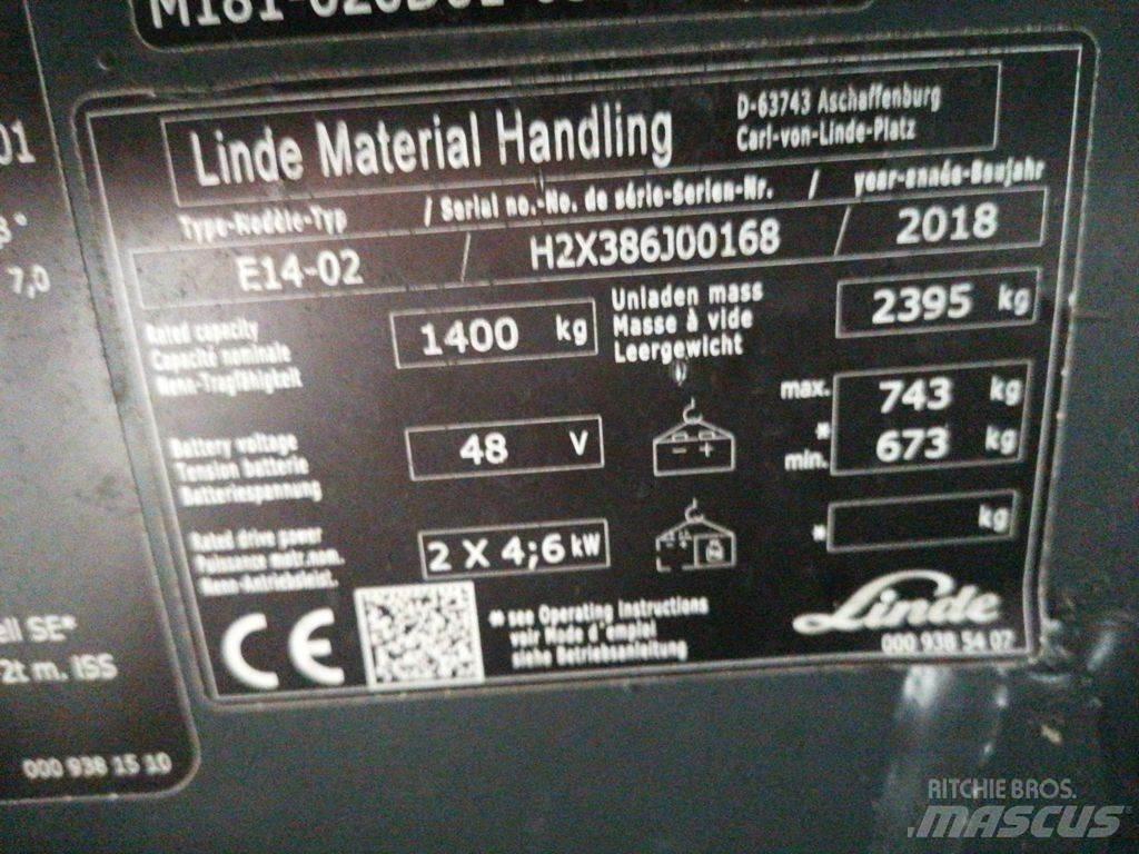 Linde E14-02 Električni viljuškari