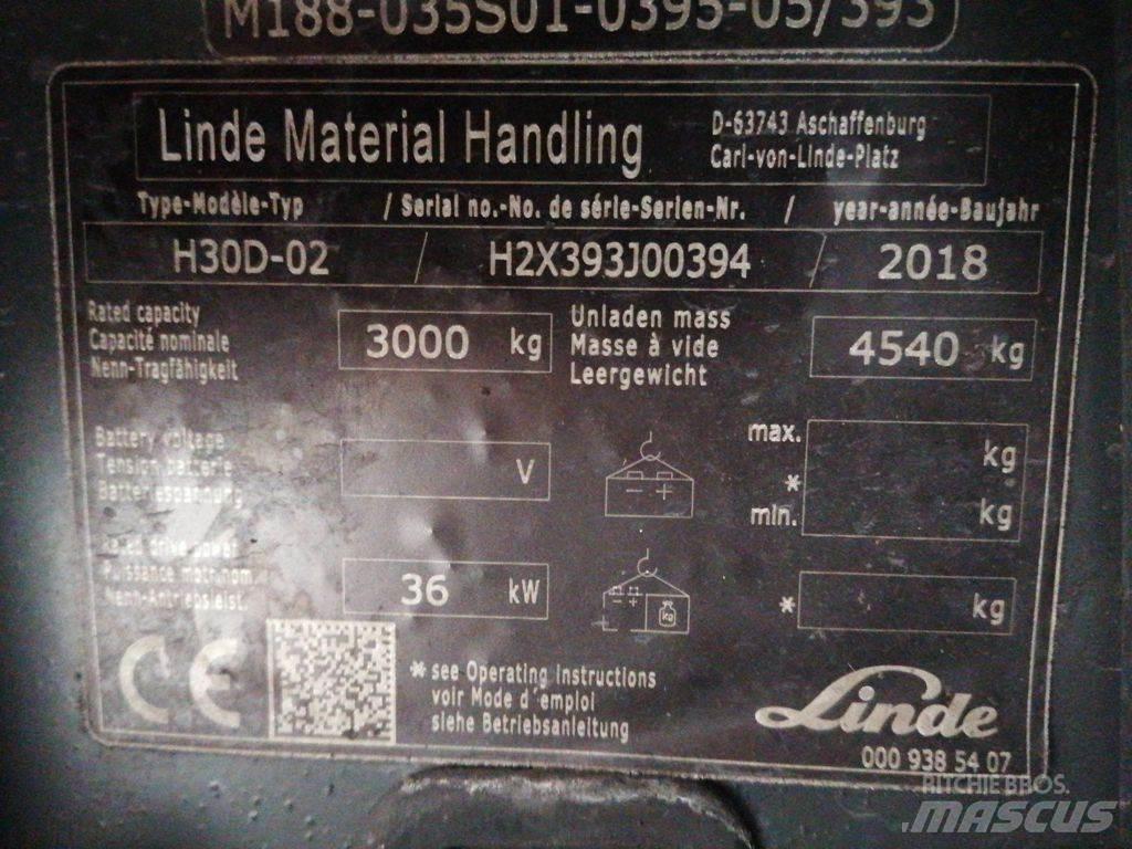 Linde H30D-02 Dizelski viljuškari
