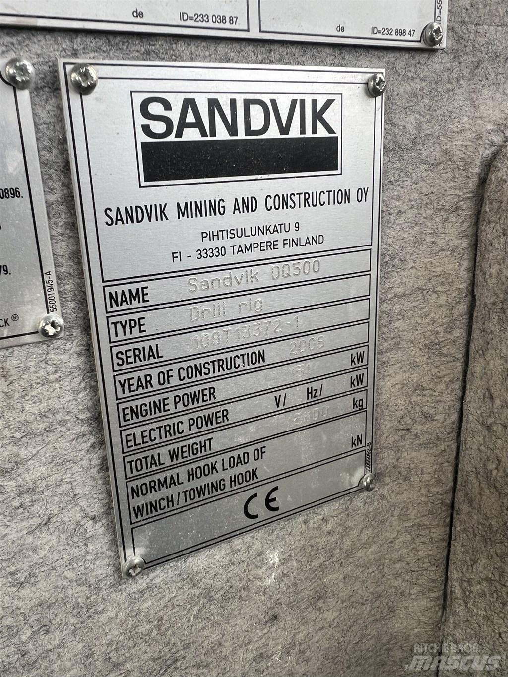 Sandvik DQ 500 Terenske bušilice