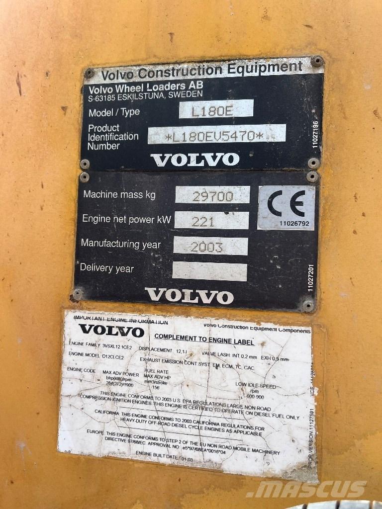 Volvo L180 E Utovarivači na točkove