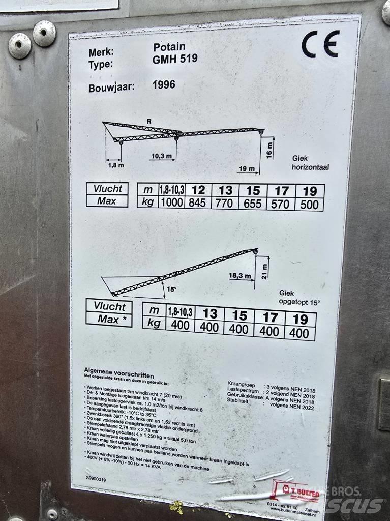 Potain GMH 519 Prenosni kranovi