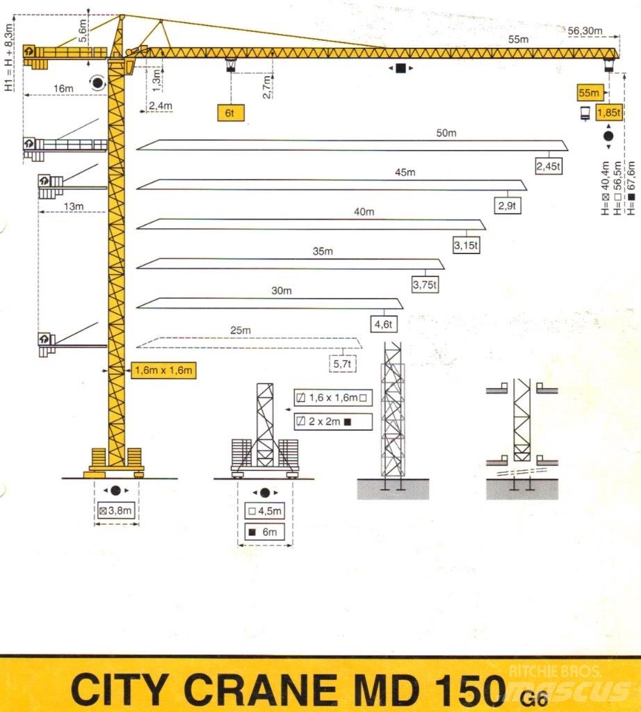 Potain MD 150 Kranovi tornjevi