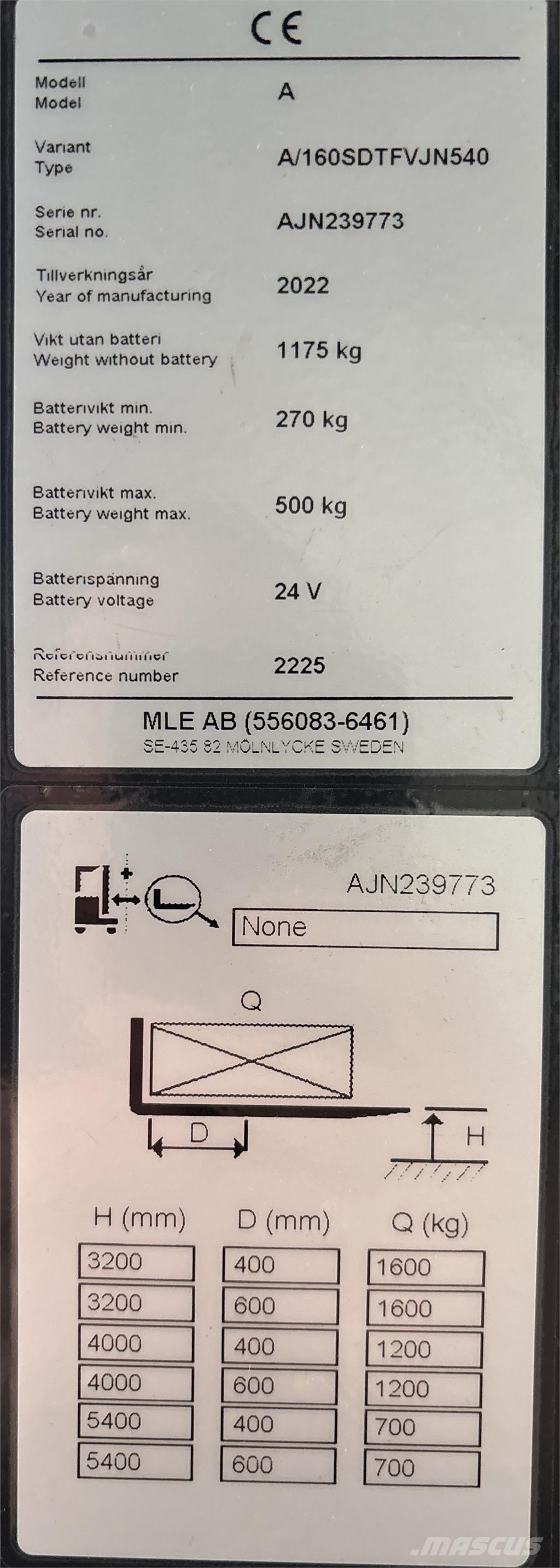 Atlet A160 Samopogonski ručni viljuškari