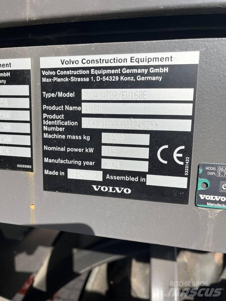 Volvo EW160E Bageri točkaši