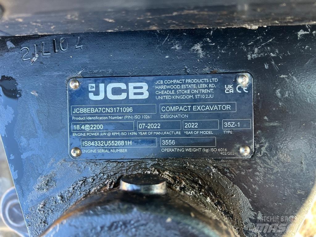 JCB 35 Z Mini bageri < 7t