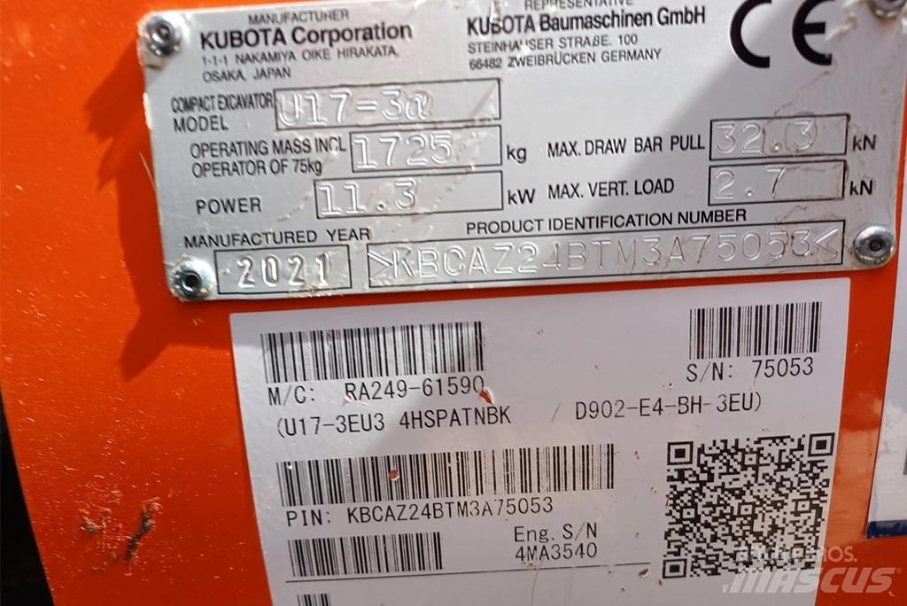 Kubota U 17-3 Mini bageri < 7t