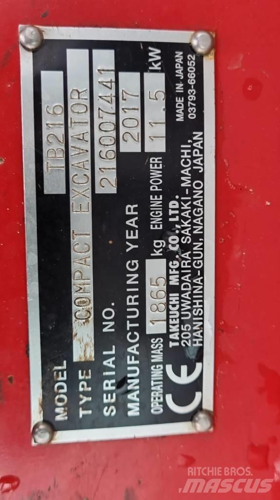 Takeuchi TB216 V4 Mini bageri < 7t