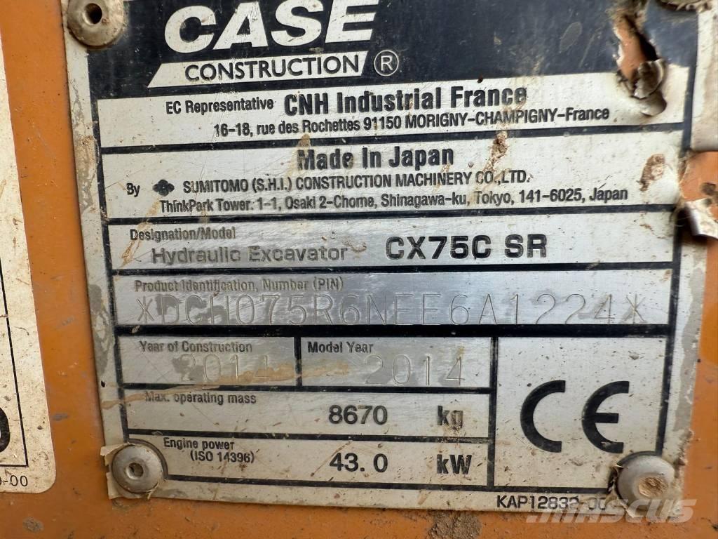 CASE CX 75 C SR Midi bageri 7t – 12t
