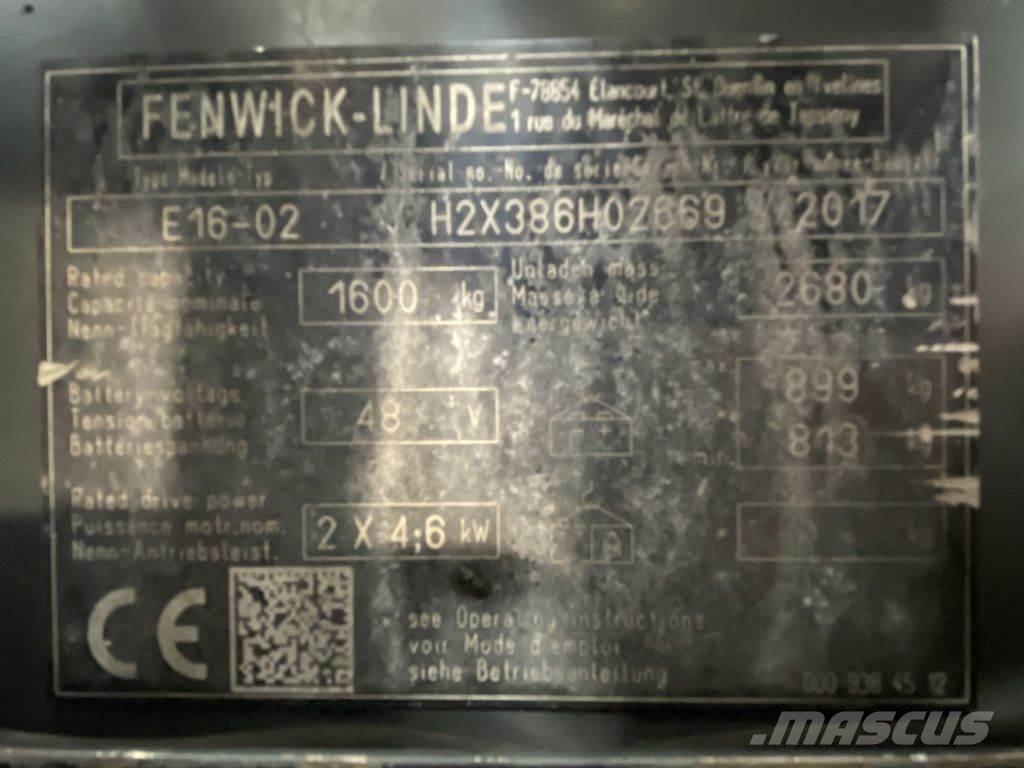Linde E16-02 Električni viljuškari