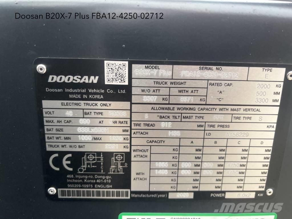 Doosan B 20 X-7 Plus Električni viljuškari