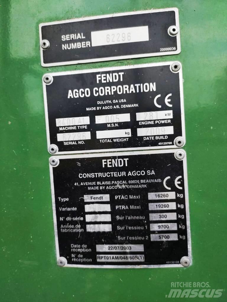 Fendt 8400 P AL Kombajni