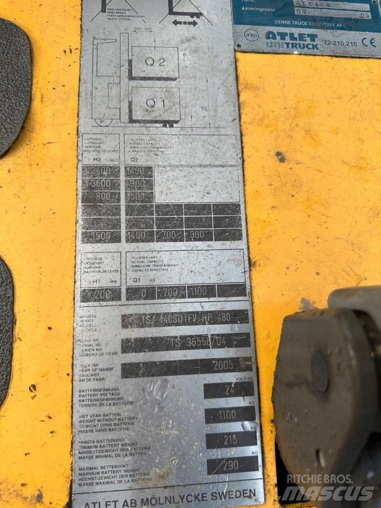 Atlet TS140 Ručni električni viljuškar
