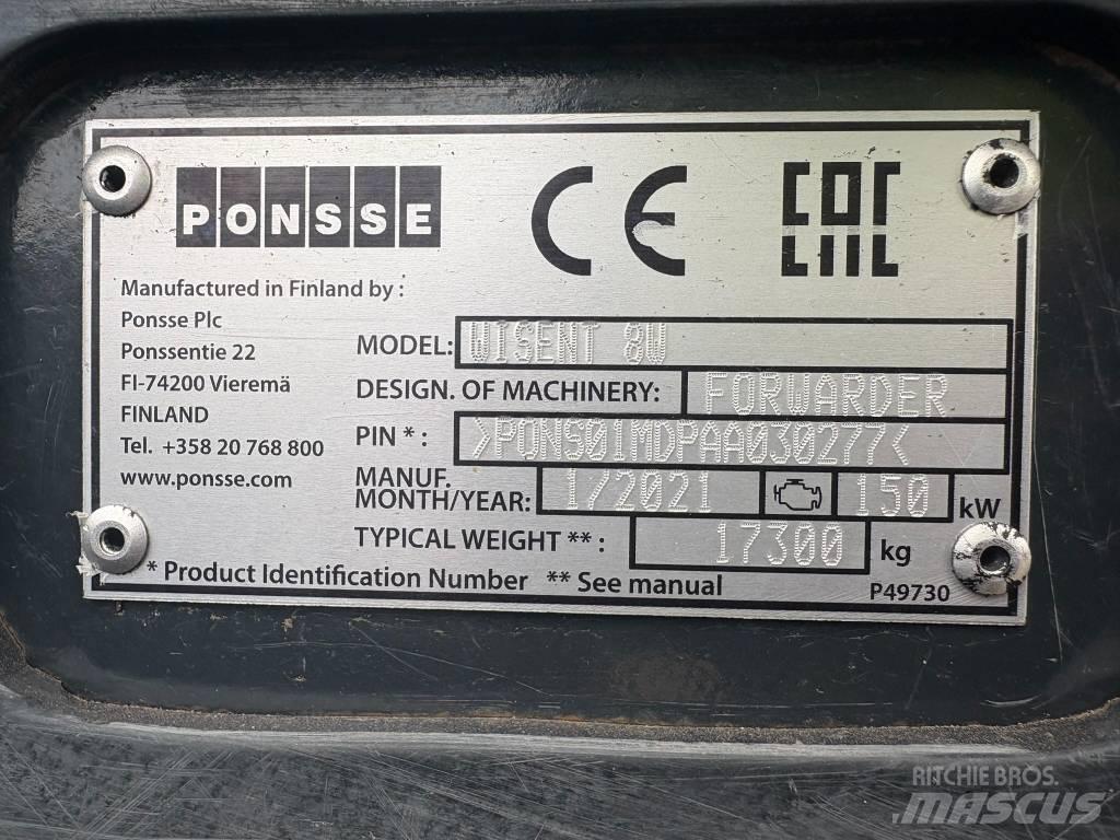 Ponsse Wisent 8W Forvarderi