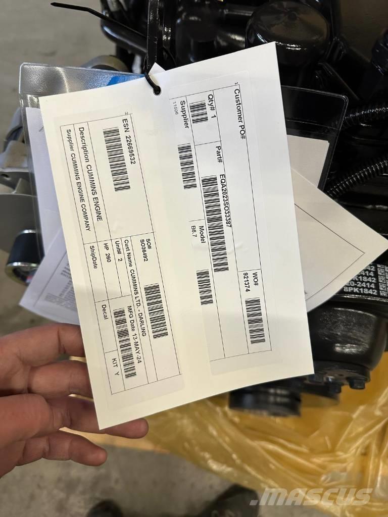 Cummins B6.7 FR95884 Ostale poljoprivredne mašine