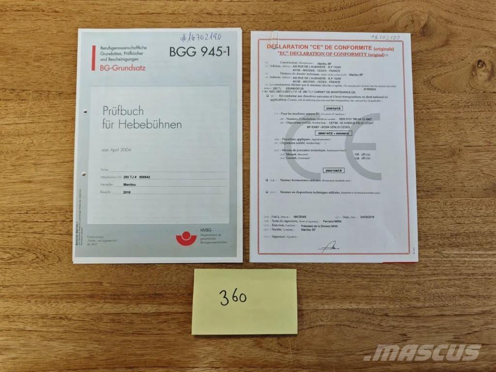 Manitou 280 TJ Teleskopske podizne platforme