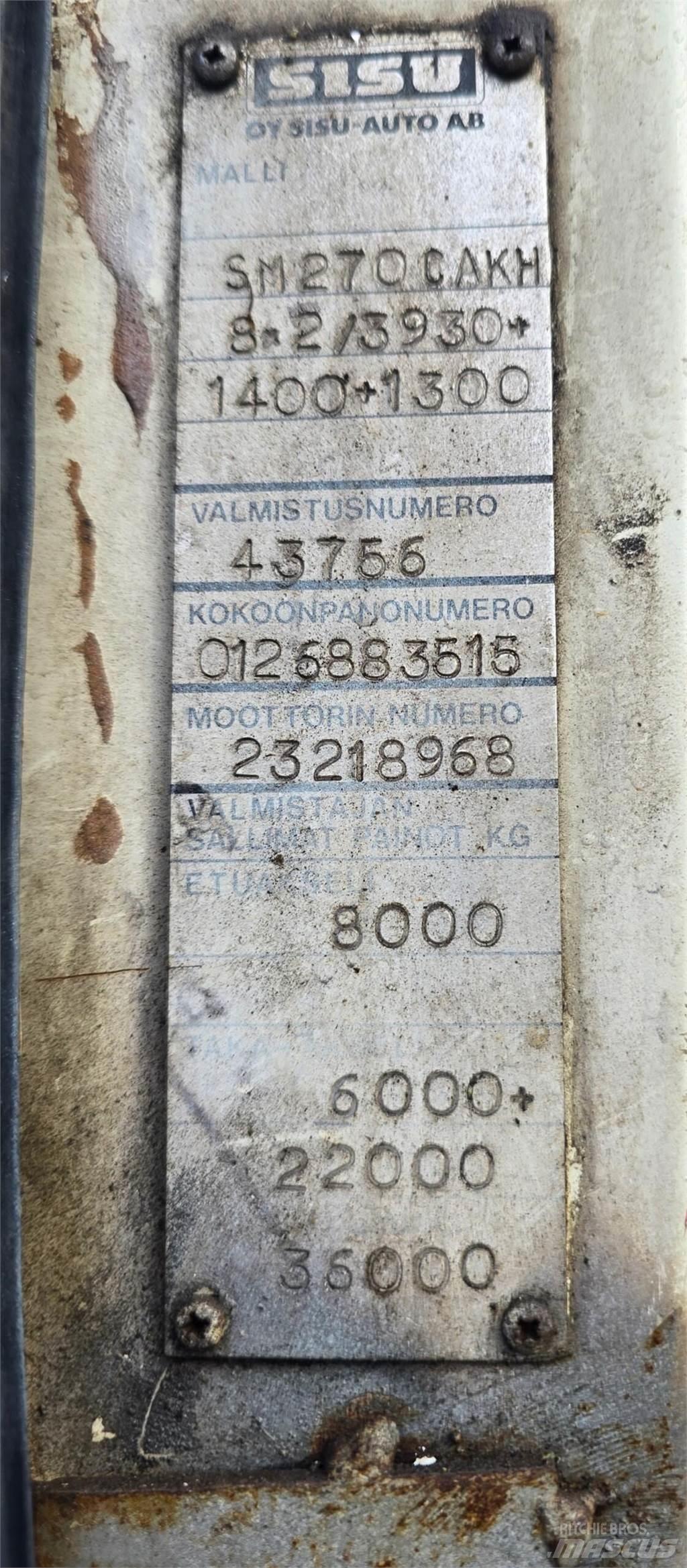 Sisu Sm 270 8X2 Kamioni za prevoz šumarskih mašina