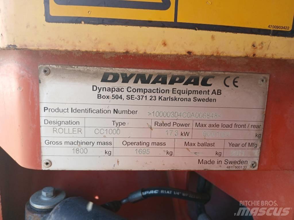 Dynapac CC1000, Vält Valjci sa duplim bubnjem