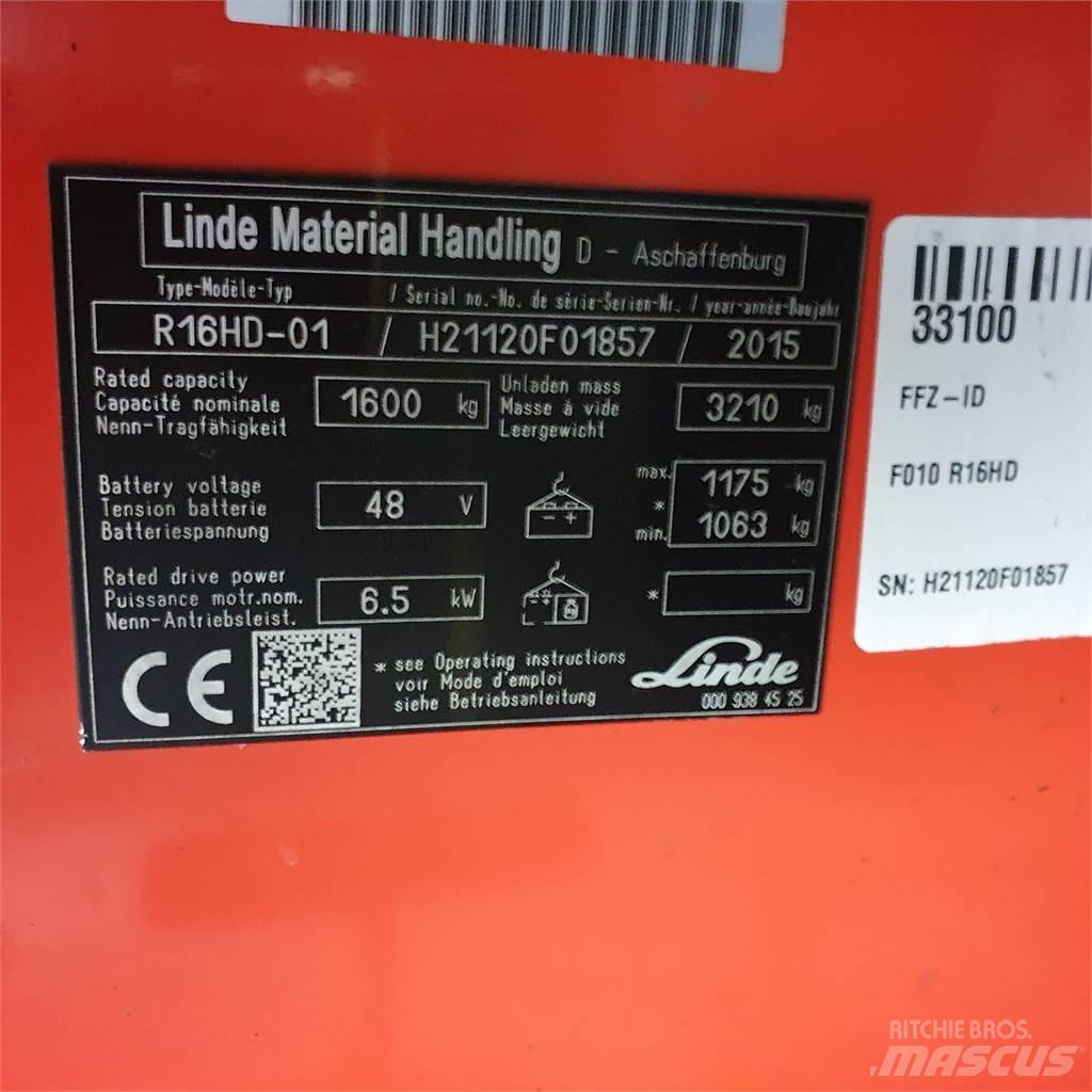 Linde R16HD Viljuškari sa pomičnim stupom