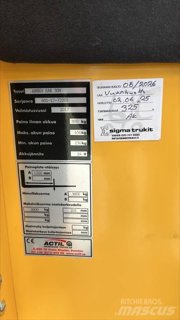 Abeko SAR 30 N Nisko podizni električni viljuškar