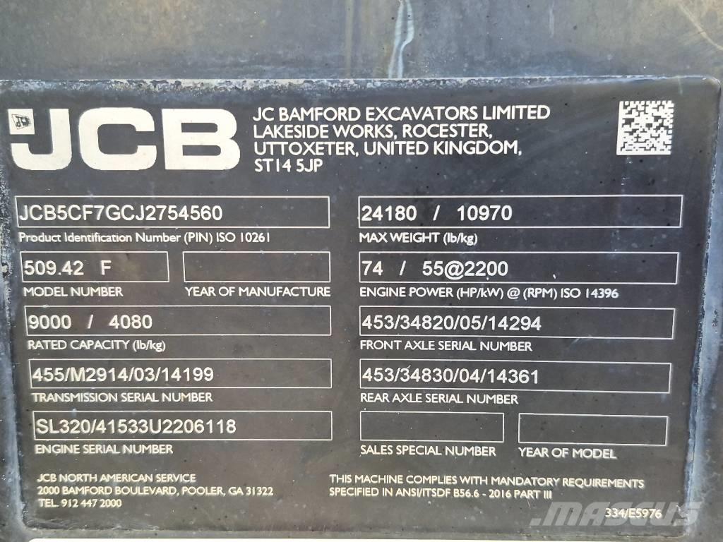 JCB 509-42 Teleskopski viljuškari