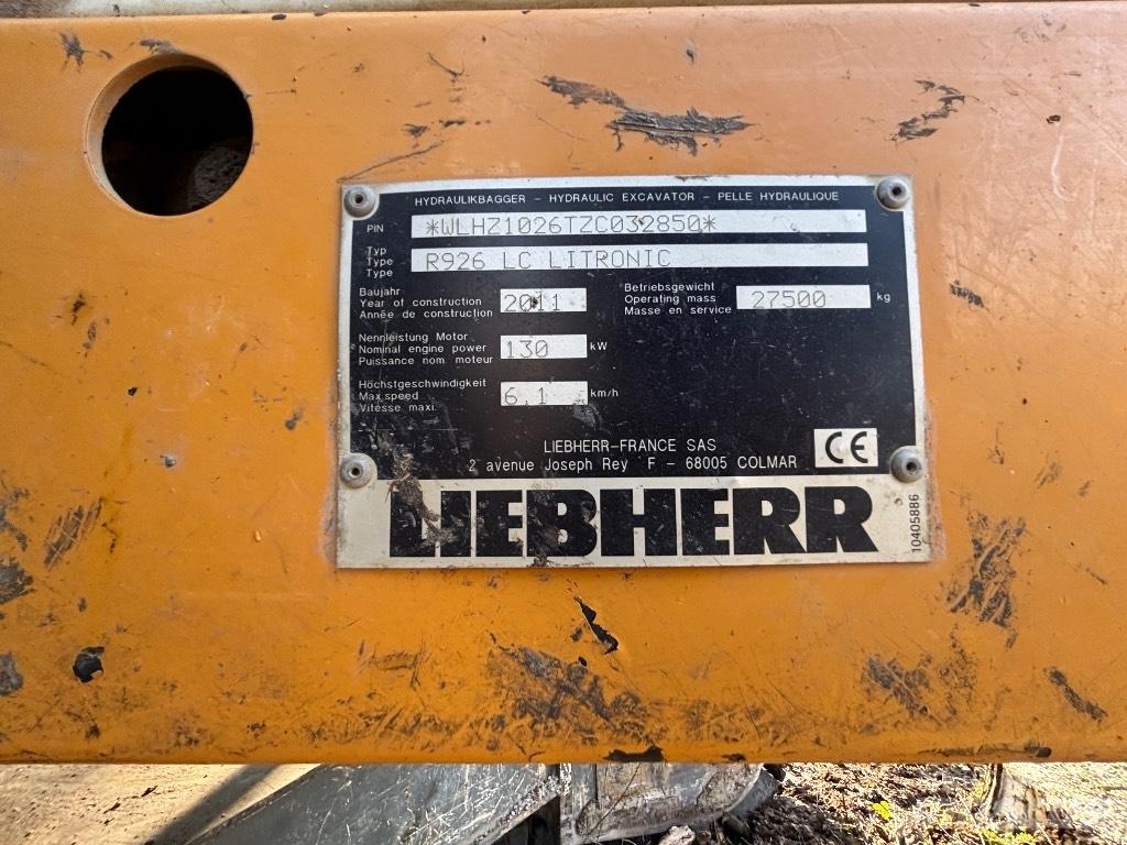 Liebherr R 926 LC NL Polovni bageri sa dugom rukom