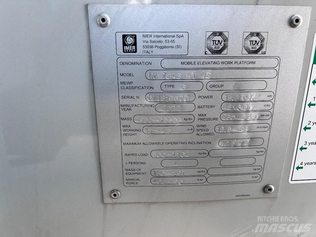 Imer IM 7043 RT DE Makazaste platforme