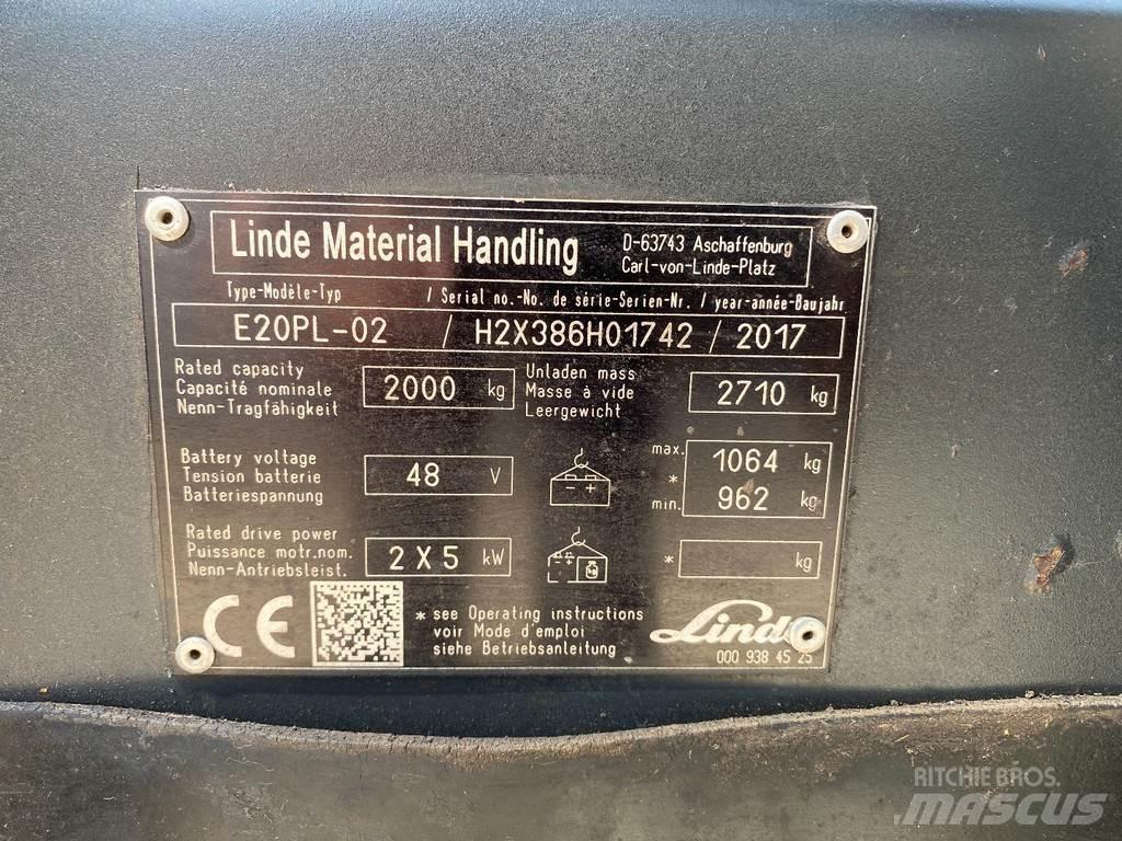 Linde E20PL-02 Električni viljuškari