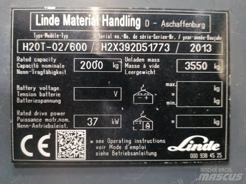 Linde H20T-02/600 Plinski viljuškari