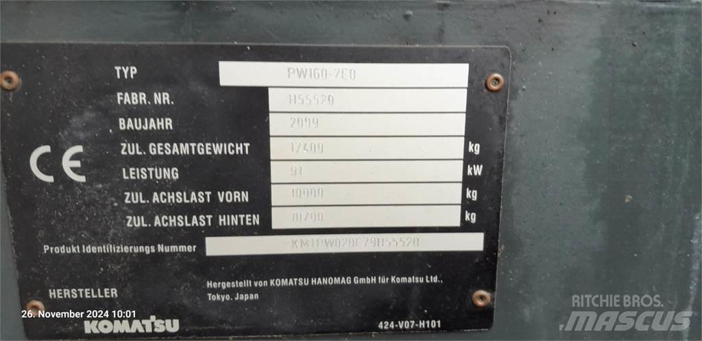 Komatsu PW160-7E0 Bageri točkaši