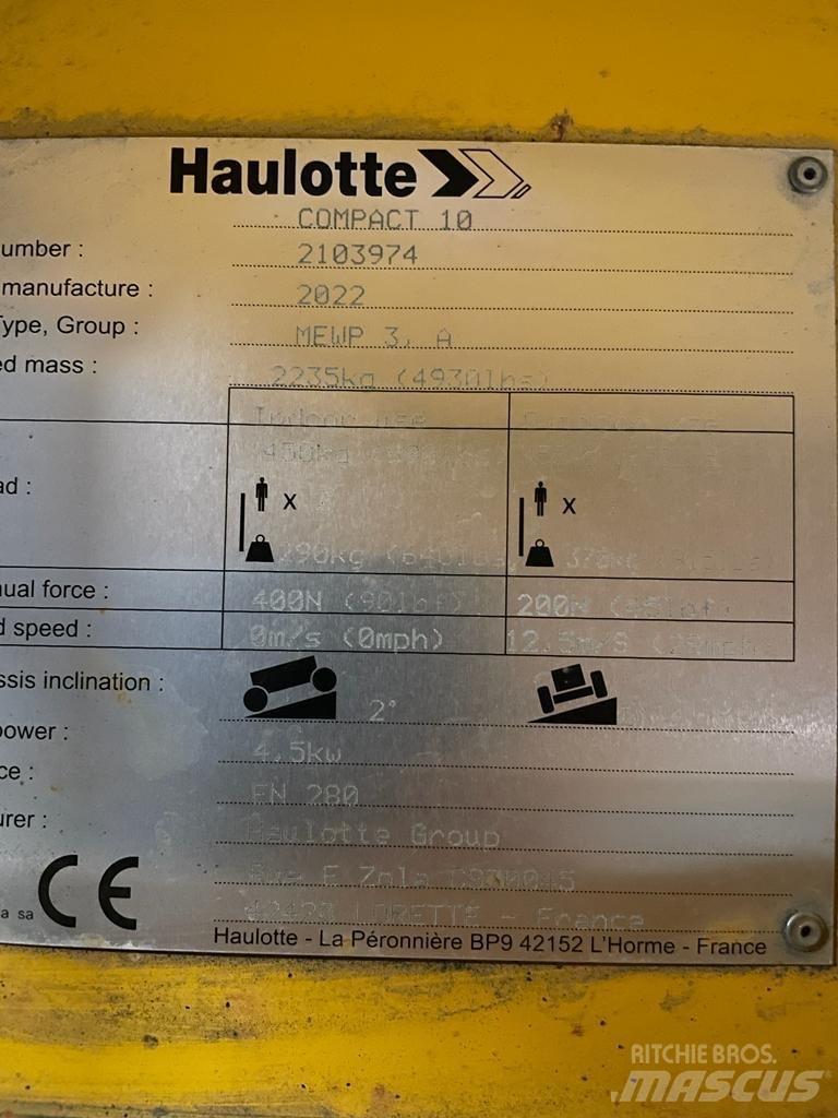 Haulotte Compact 10 Makazaste platforme